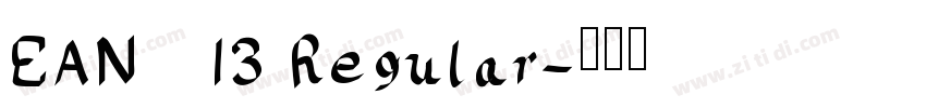 EAN   13 Regular字体转换
